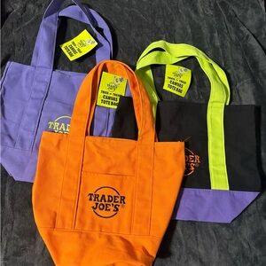 Trader Joe's Canvas Tote Bags Set